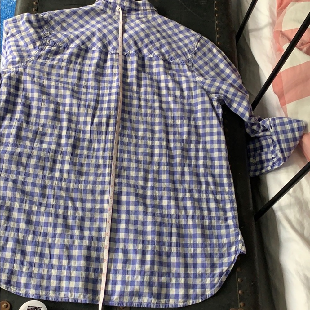 J.Crew Periwinkle checked shirt. Gingham! - Picture 7 of 7